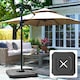 image 8 of Outsunny Umbrella Weights for Cantilever Parasol, 2 PCS Parasol Base Weights | Black | Black | 101L x 101W x 12H cm