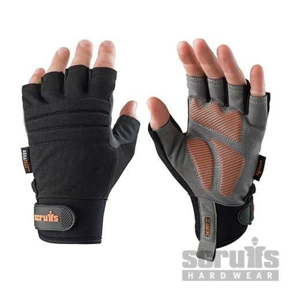 Scruffs Trade Fingerless Gloves Black - T51004 N/A