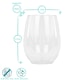 image 3 of Argon Tableware Reusable Plastic Stemless Wine Glasses - 300ml - Pack of 6 Clear