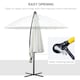 image 3 of Outsunny 3(m) Cantilever Shanghai Parasol with Crank Handle, Off-White