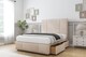 image 4 of Sloomy Lisbon Sand Naples Divan Bed Base No Drawers With 54 Inch Floor Standing Headboard & 12 Inch Matching Footboard | Cream | Sand | Small Single | 1