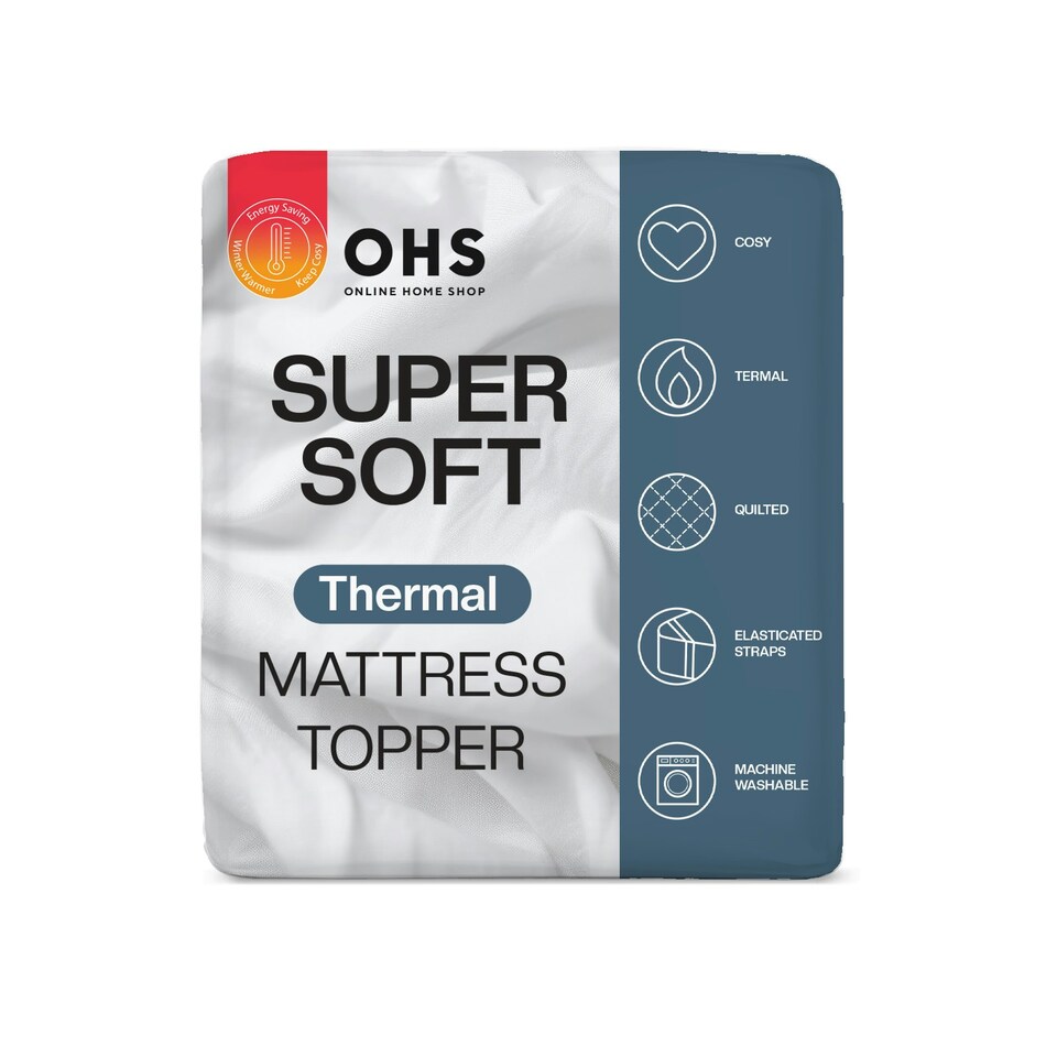 image 1 of OHS Teddy Fleece Quilted Soft Topper Mattress Protector, Double - Cream
