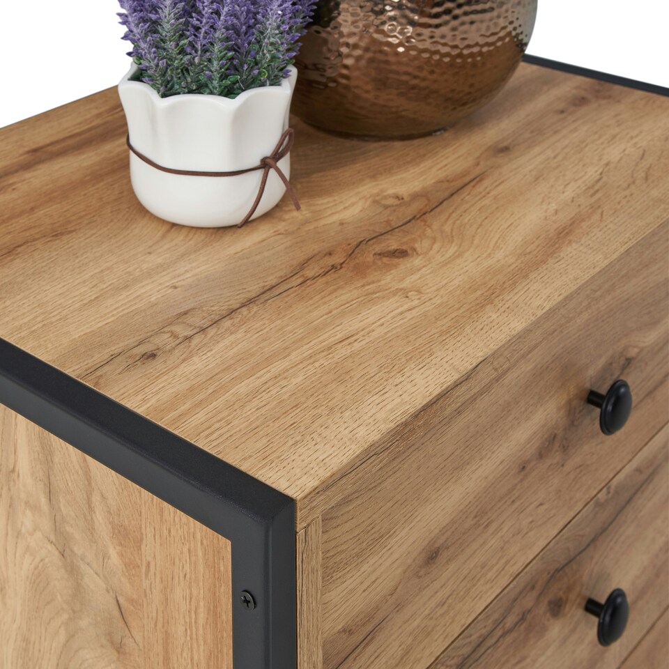 image 1 of Bedside with 3 Drawers