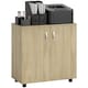 image 1 of Vinsetto Filing Cabinet with Locking Doors & Shelves, 2-Tier Lockable Storage Cabinet with 2 Keys for Home Office, 80W x 40D x 80H cm, Oak