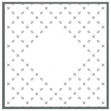 Crosses & diamonds (Picture Frame) Grey | M