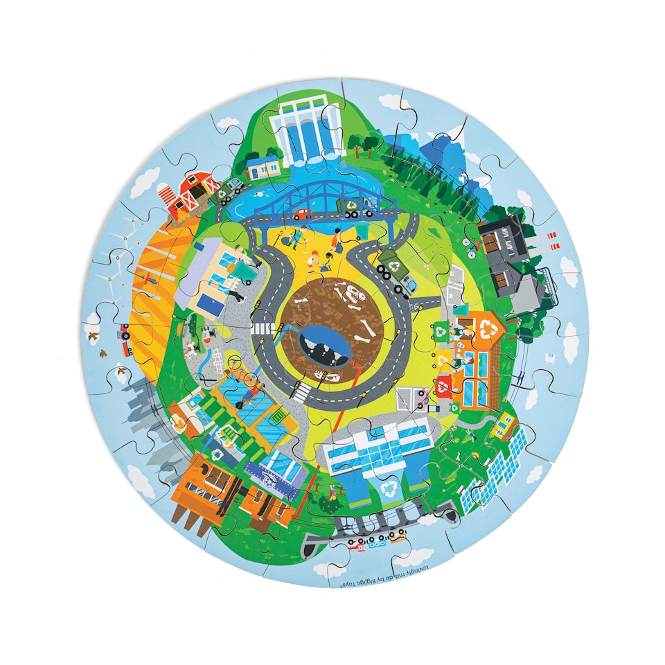 image 1 of Recycling Circular Floor Puzzle
