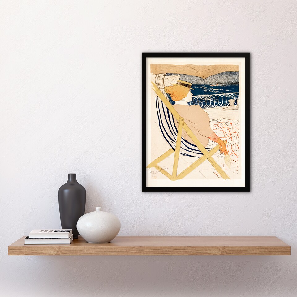 image 1 of Toulouse Lautrec Framed Wall Art Print Ocean Cruise Passenger Home Décor