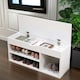 image 3 of Shoe Storage Bench 90CM White White
