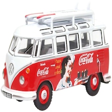 Oxford Diecast VW T1 Bus and Surfboards Coca Cola