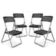 image 6 of 5Ft Rattan Effect Garden Folding Table and Chairs Garden Set - Black | Black | 5
