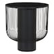 image 1 of Trento End Table With Black Glass Top Black