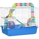 image 1 of PawHut Hamster Cage w/ Tubes Exercise Wheel, Water Bottle, Food Dish -  Blue