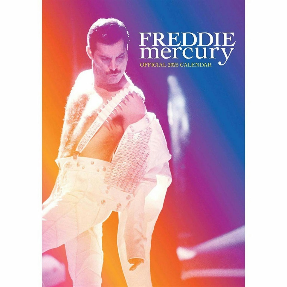 image 1 of Freddie Mercury 2025 A3 Wall Calendar - Multicoloured - One Size