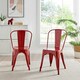 image 2 of Furniturebox 2x Colton 'Tolix' Style Red Metal Dining Chairs