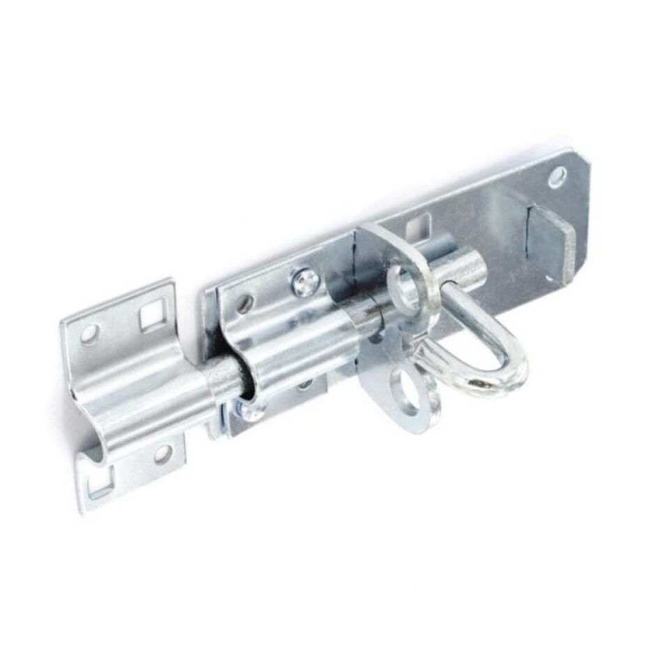 Securit Zinc Plated Padlock Bolt - Silver - 100mm
