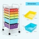image 2 of COSTWAY 6-Drawer Organizer Cart Mobile Rolling Multi