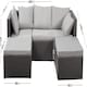 image 2 of Nustone Garden Patio Rattan 3 Seat Sofa Set with Chaise Lounger and Footrest in Light Grey Grey | Light Grey