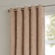 image 3 of Paoletti Lustre Velvet Fully Lined Eyelet Curtain Pair, Oyster, (W) 168 x (D) 137cm | Cream | Oyster | 1