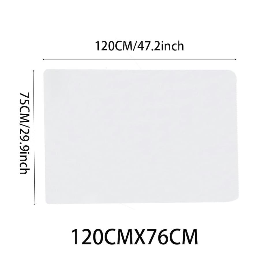 image 1 of Living and Home Rectangular PVC Non-Slip Mat for Desk & Chair - Clear