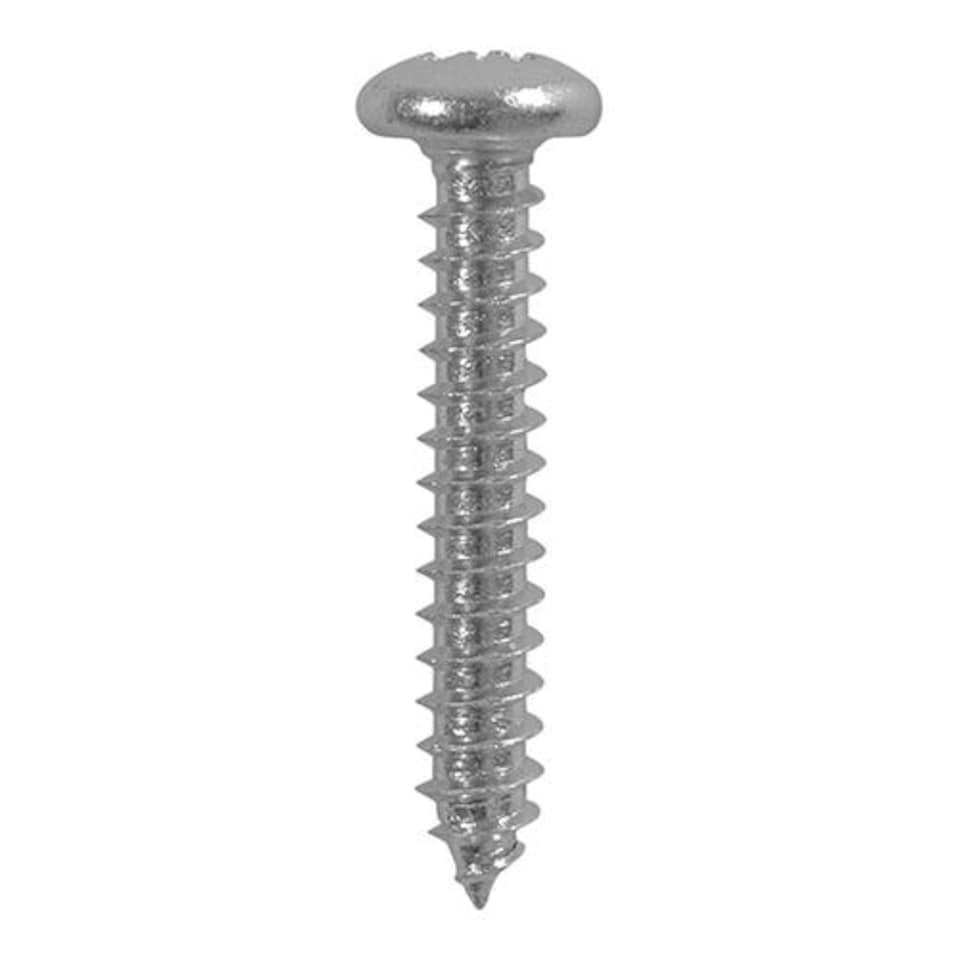 image 1 of Timco - Metal Tapping Screws - PZ - Pan - Self-Tapping - A2 Stainless Steel (Size 4.8 x 25 - 200 Pieces)