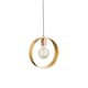 image 1 of Hoop Single Pendant Ceiling Lamp, Brushed Brass, Nickel, Copper Plate