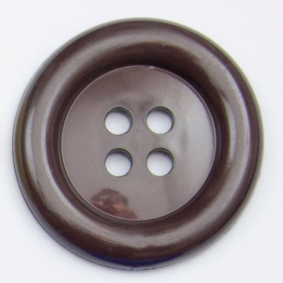 Minerva Brown Extra Large Big Clown Buttons for Dressmaking - 38mm - per value pack of 50