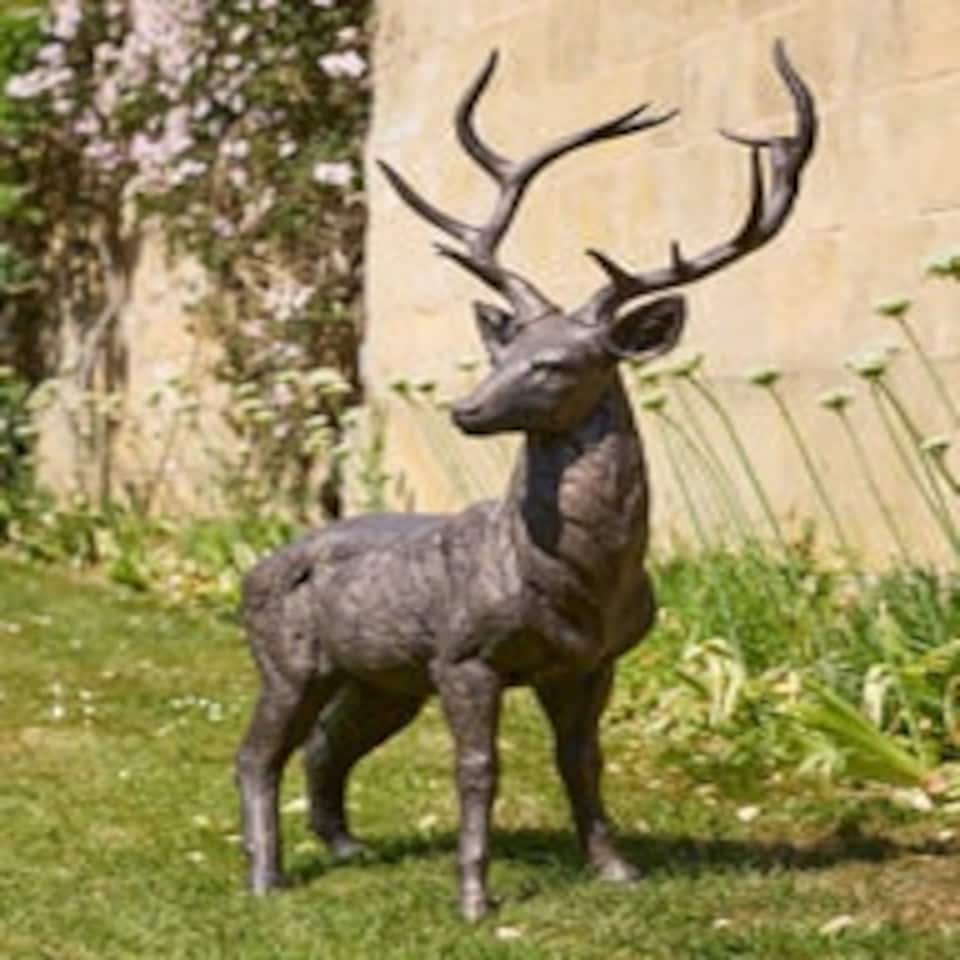 image 1 of Majestic Giant Standing Stag Decoration