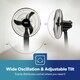 image 4 of GEEPAS 16’’ Pedestal Fan with Remote Control – 60W, LED Display