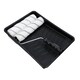 image 4 of 230mm (9") Paint Roller Medium Pile Sleeves (2) +Tray for Painting Decorating 3pk