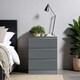 image 2 of FWStyle Carlton 3 Drawer Chest Of Drawers - Matt Dark Grey