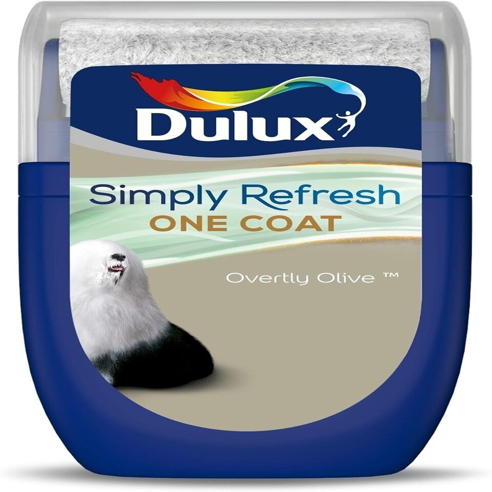 image 1 of DULUX SIMPLY REFRESH ONE COAT TESTER OVERTLY OLIVE 30ML