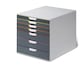 image 3 of Durable VARICOLOR Desktop Organiser 7 Drawer Colour Coded Modular Storage | A4+ | Grey