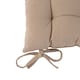 image 4 of Harbour Housewares Square Garden Chair Seat Cushions - Natural - Pack of 6 Cream