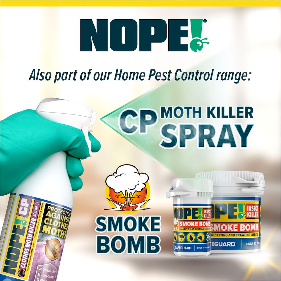 image 1 of NOPE Clothes Moth Traps (x12) Odourless Non-Toxic Pheromone Sticky Trap For Cupboards, Drawers & Clothes - Child & Pet Safe