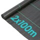 image 1 of Harbour Housewares 110gsm Weed Control Membrane - 2m x 100m (10 Rolls) Black