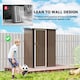 image 6 of Outsunny 5ft x 3ft Garden Storage Shed, Outdoor Metal Shed with Sloped Roof, Lockable Door for Tools, Equipment, Brown
