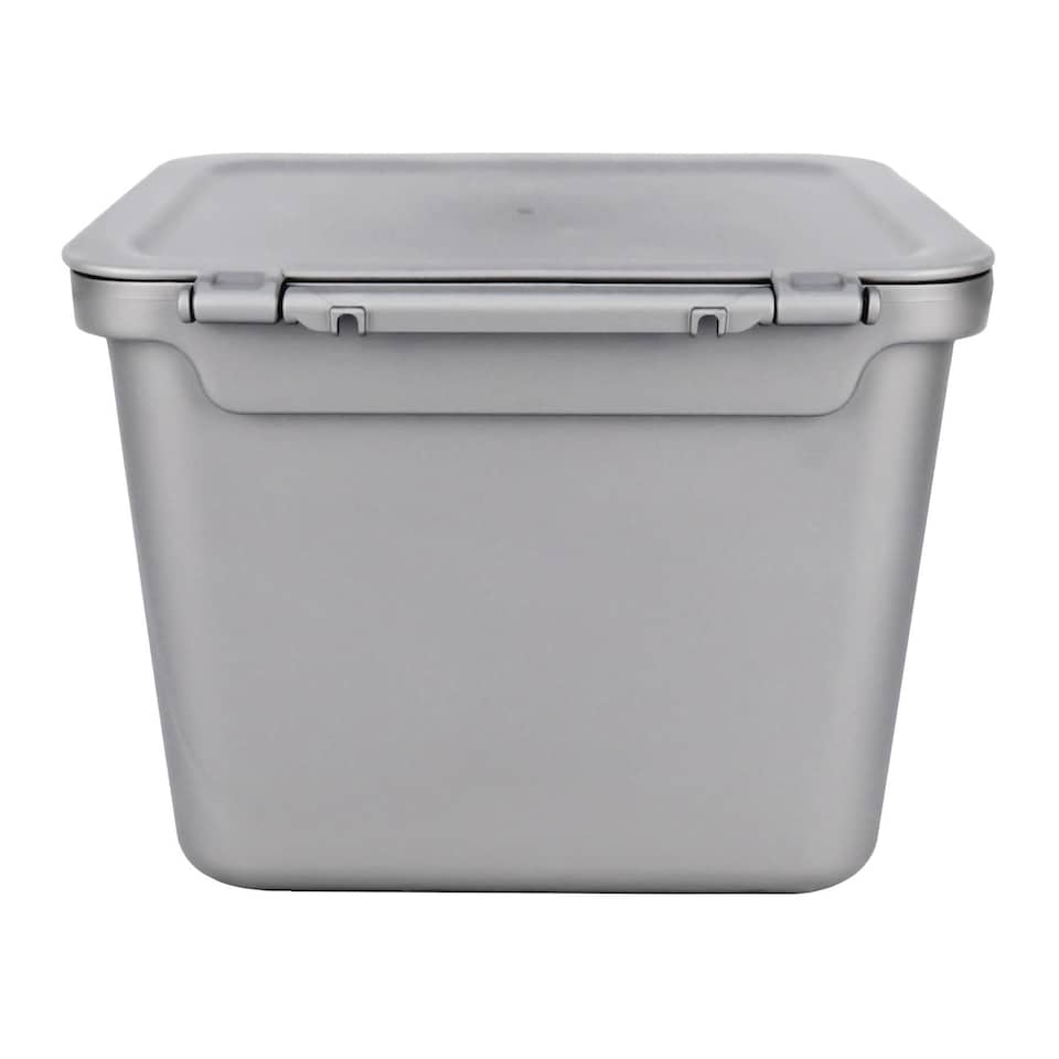 image 1 of 5L Silver Plastic Kitchen Compost Caddy/Food Bin for Food Waste Recycling