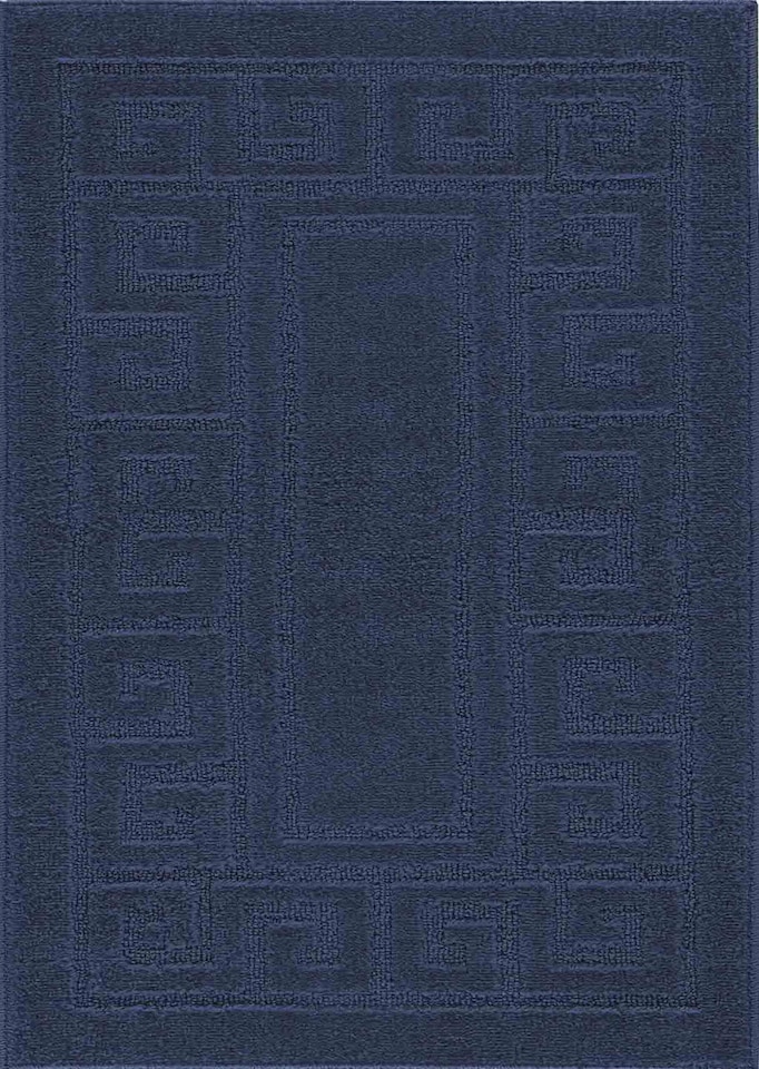 image 1 of Ivy Washable Greek Key Design Anti Slip Doormats - Runners