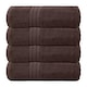 image 1 of OHS 4 x Soft Luxury 100% Cotton 500GSM Bathroom Bath Towels, 70x115cm - Chocolate