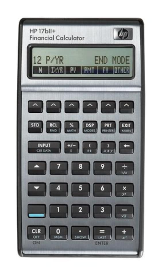 HP 2 Line Financial Calculator Silver HP-17BII