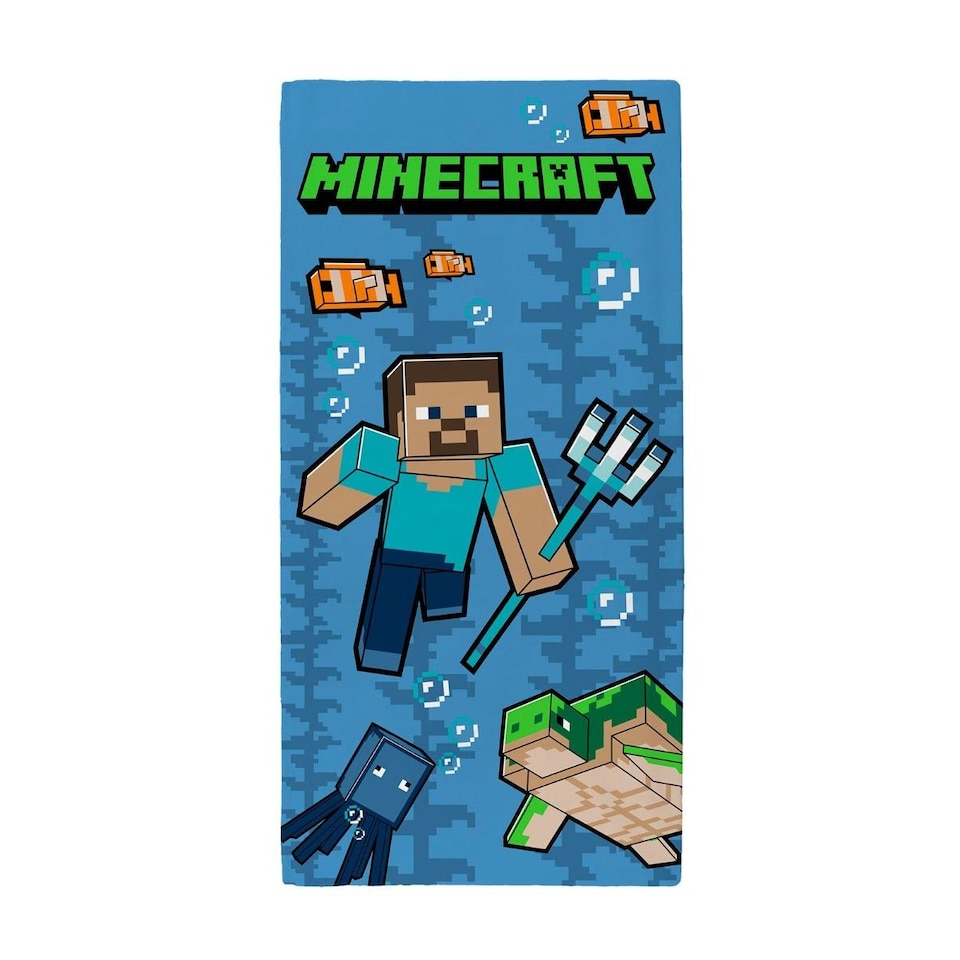 Minecraft Trident Towel | Multi | Multicoloured | One Size | 1