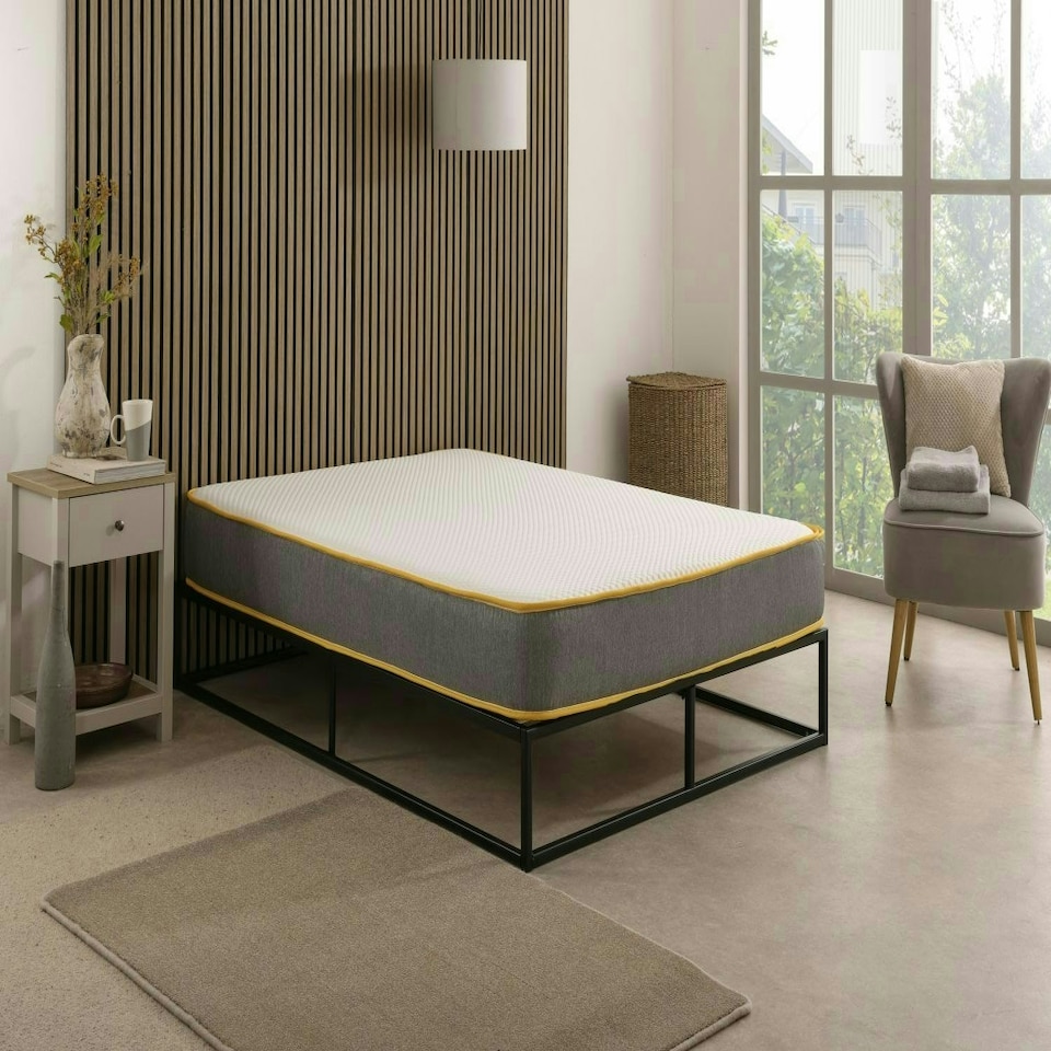 image 1 of The Saffron Comfort All Foam Mattress – 8" Deep Memory & Reflex Foam Grey | King