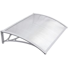Yaheetech 120 cm x 76 cm  Front Door Canopy Outdoor Awning Black White