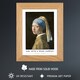 image 2 of Johannes Vermeer Girl With A Pearl Earring Art Oak Wood Framed Wall Print