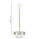 image 3 of ValueLights Modern Table Lamp Base In Brushed Chrome Metal Finish | Chrome