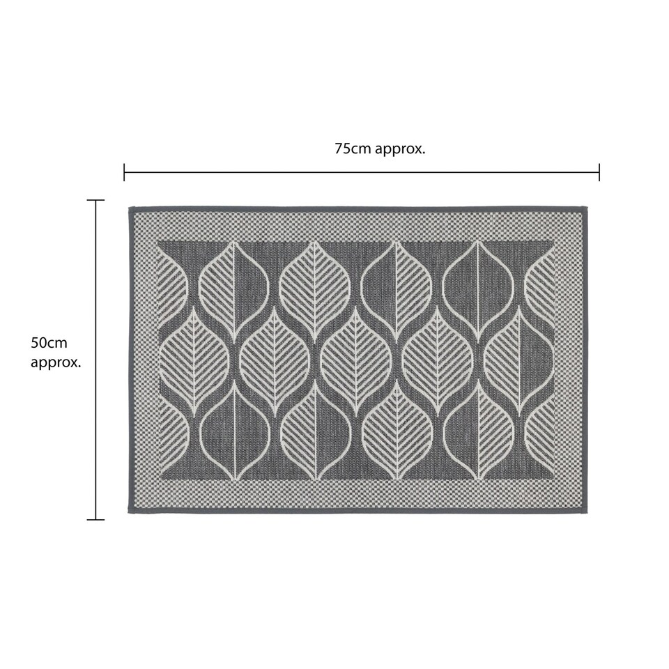image 1 of JVL Expression Machine Washable Entrance Doormat and Runner Set - Leaves