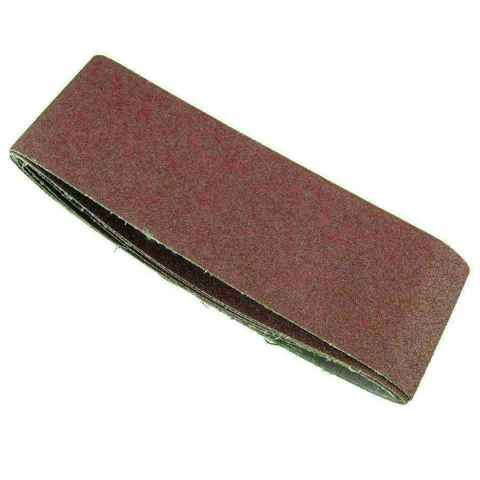 image 1 of Belt Power Finger File Sander Abrasive Sanding Belts 533mm x 75mm 80 Grit 10 PK