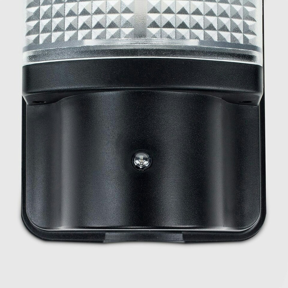 image 1 of ValueLights Griffin Outdoor IP44 Rated Dusk to Dawn Bulkhead Wall Light & Cool White LED Bulb Black