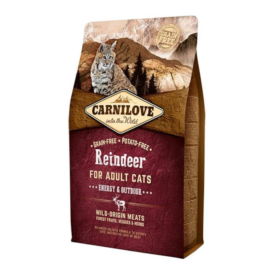 image 1 of Carnilove Reindeer Grain-Free Outdoor Adult Dry Cat Food - 6 kg | Multi | 6kg | Reindeer | 1