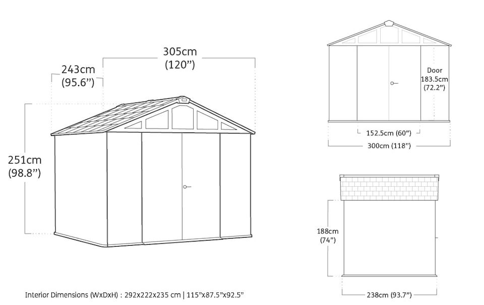 image 1 of Keter Stronghold 10x8 Shed - Brown